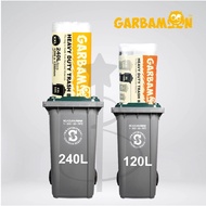 BMS Garbamon Heavy duty clear trash bag on roll
