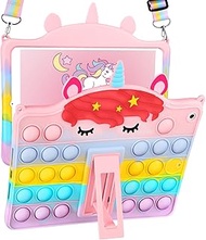 for iPad 9th/8th/7th Generation Case 10.2 Inch Kids Girls Cute Cartoon Girly Folio Smart Cover with 