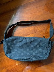 HEAD PORTER Black Beauty Dot Zip Shoulder Bag