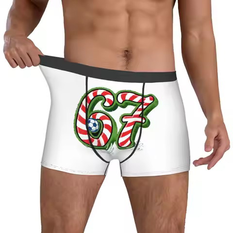 Custom Funny Sixty Seven Boxers Shorts Men's Briefs Underwear Funny Underpants
