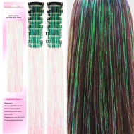 Hair Tinsel Clip In 19.6inch Glitter Tinsel Hair Hair Tinsel Sparkle Heat Extensions N5q0