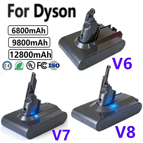 New 21.6V 9800/12800mAh Replacement Battery for Dyson V8 V7 V6 Absolute /Fluffy /Animal Li-ion Vacuu