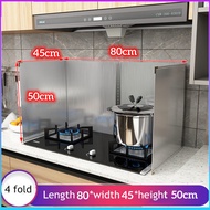 2/3/4 Fold 304 Stainless Steel Kitchen Gas Stove for Cooking Oil Spill Oil Baffle Plate Damper High-