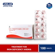 Hemarate FA 100 Tablets Iron+Vitamin B-Complex +Folic Acid that helps prevent Iron Deficiency Anemia