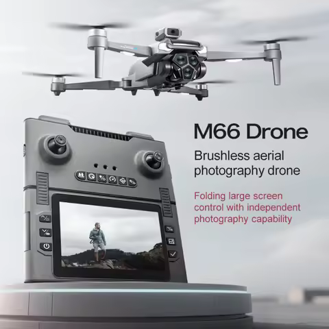 M66 Max Drone 4,5" Screen Controller 8K Dual Camera Optical Flow Position Aircrafting Obstacle Avoid