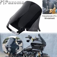 PAZOMA Motorcycle Windshield Deflctor 14"-18" Fairing Wind Screen Cover For Harley Softail Low Rider