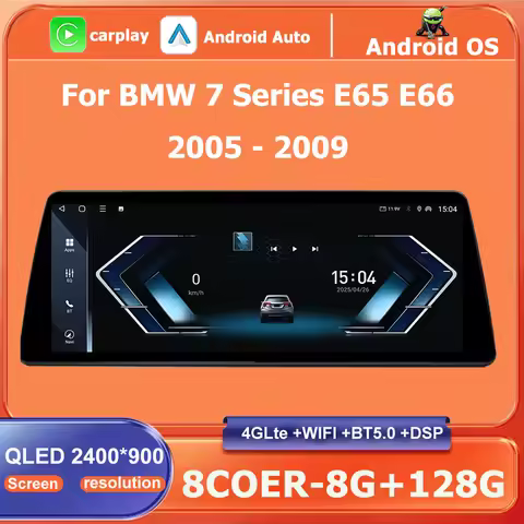 Android 14 2400*900P Car Radio Wireless Carplay Android Auto For BMW 7 Series E65 E66 CCC System Mul