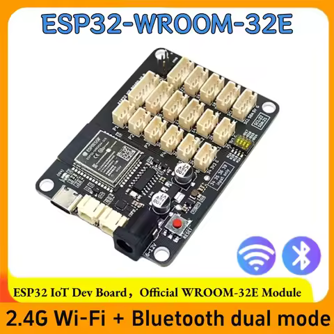 ESP32 IoT Dev Board Official WROOM-32E Module 2.4GHz WiFi & Bluetooth PH2.0 Steam Education Developm