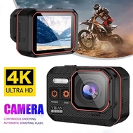 Ultra HD 4K WIFI Sport Action Camera Remote Control Display Screen Waterproof Video Recorder Helmet Cam 2.0-inch Tachograph Motorcycle Bike Bluetooth Dash Cam Vlogging Driving