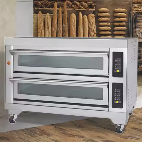 2 Deck 4 Tray Commercial Baking Oven Electric Bakery Oven Machine For Bread