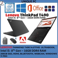 Lenovo ThinkPad T490-T490S Laptop, 14" FHD Display INTEL CORE i7-i5 8Th Gen - 24GB DDR4 RAM -512GB S