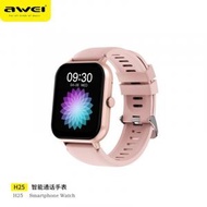 AWEI - 用維 智慧型手錶 H25 血壓 血氧 心率 監測通話IP67防水錶盤運動手錶(粉紅色)