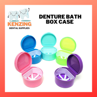 Denture Case - Denture Bath Box Cleaning teeth Case Dental False Teeth Storage Box