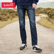 班尼路（Baleno）牛仔裤男春秋薄款低腰修身弹力休闲长裤潮牌修身直筒潮流 01D 32