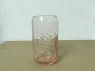 WH28469【四十八號老倉庫】全新 早期 粉紅色 可口可樂 罐杯 玻璃杯 350cc 1杯價【懷舊收藏拍片道具】