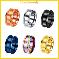 TAK 6 Pieces 6 Sizes Stylish Blanks Rings Unique Grooved  Set DIY Rings
