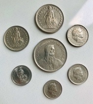 Tiền xu của Thụy sĩ bộ 7 xu