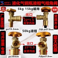 Liquefied Gas Cylinder Angle Valve 5/15/50kg KG Liquid Angle Valve Gas Tank Thickened Inner Wire Val