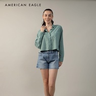American Eagle Cropped Button-Up Shirt เสื้อเชิ้ต ผู้หญิง ครอป (EWSB 035-5657-858)