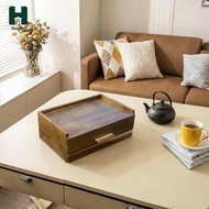 Homyl Wooden Tea Bag Organizer Tea Station Chest Accessory Dustproof Gift Men