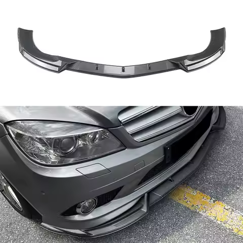 For Mercedes-Benz C-Class W204 AMG Line 2007-2010 Front Bumper Lip Spoiler Splitter Diffuser BodyKit
