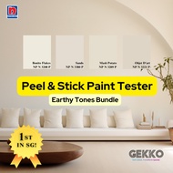 Paint Sample - Earthy Tones Bundle - GEKKO Peel And Stick Nippon Paint Tester / Paint Sample