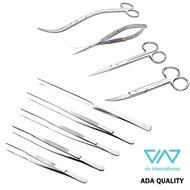 Viv Ada Quality Stainless Steel Scissors Tweezers Spring Straight Curve Wave Style For Aquatic Aquar