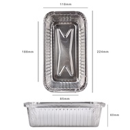 4572-P Aluminium Foil Tray with Clear Lid [ 5sets ± ] Rectangle / Rectangular Tray 4572 - P 1850