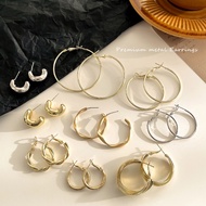 Plain Hoop Earrings Ins European and American Wind Hoop Earrings Female Cold Wind Hoop Earrings