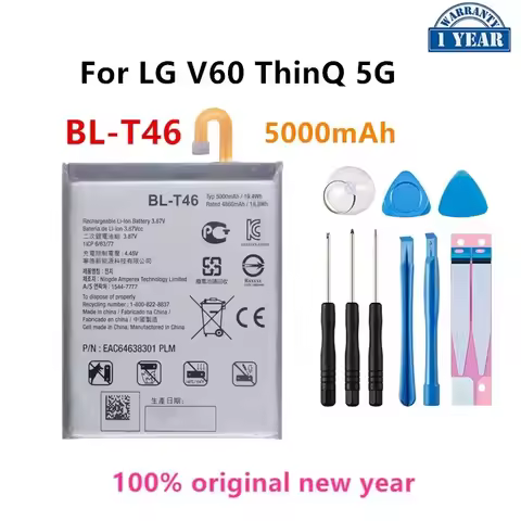 Original BL-T46 5000mAh Battery For LG V60 ThinQ 5G LMV600VM V600VM V600QM5 BL T46 Mobile phone Batt