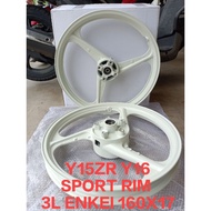 Y15ZR V1 V2 Y16Z SPORT RIM 3L BATANG 3 PUTIH WHITE 160X17 ENKEI SPORT RIM 3L ENKEI FRONT 4 HOLE REAR
