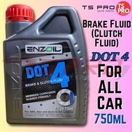 Enzoil Dot 4 Brake Fluid (Clutch Fluid) 750ml - For All Car