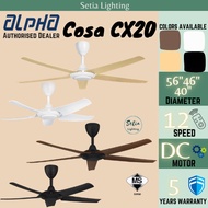 Alpha Cosa CX20 CX10 EX9 5 blade 56 46 40 ceiling fan with remote Black kipas murah angin siling 风扇