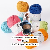 (Can Make LABUBU Shirt) Labubu Yarn DMC 100％ Baby Cotton Yarn , 100%Cotton,50gram/+-106m, for making