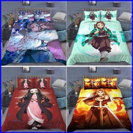 Demon slayer Bedsheet Pillowcase combination Comfortable Washable 2IN1 Anime Tanjirou Nezuko sheet P