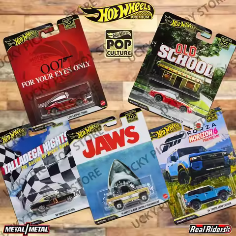 Hot Wheels Premium HXD63 Pop Culture Diecast Car Lotus Land Cruiser Pontiac Firebird Chevrolet Metal