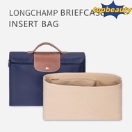 TOPBEAUTY 1Pcs Insert Bag, Storage Bags Felt Linner Bag,  Multi-Pocket Travel with Zipper Bag Organizer for Longchamp LE PLIAGE CLUB Briefcase S