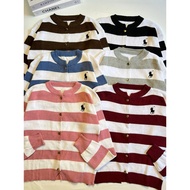 Striped Collar CARDIGAN POLO