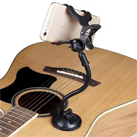 Phone Holder Stand for Guitar Street Singing lyrics Song Sucker Suction Cups Musicians Guitar Stand 