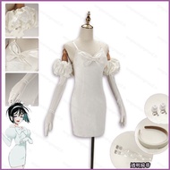 Alien Stage Cosplay Costume - Elegant White Dress for Anime Stage Performances