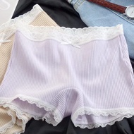 Women's Flat Corner Cotton Brief Style Shorts - Ready Stock