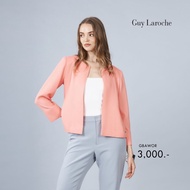 Guy Laroche - Cardigan Light jacket Airy - คอกลม แขนยาว สีแซลมอน GBAWOR