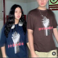 Praedae Tee Hopeless Romantic Brown & Navy Tee size ML XL