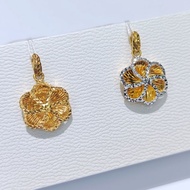 Gold flower pendant 375 B44