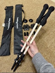 價錢係一對 Trekking Poles 157g碳纖維登山杖只有十多根外貿出口頂級碳纖維登山杖伸縮金屬外鎖卡扣款3節全碳素登山杖
