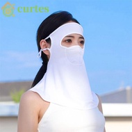 CURTES Ice Silk Mask, Anti-UV Ice Silk Bib Summer Sunscreen Mask, Breathable Face Shield Sun Protection Face Cover Women Neckline Mask Male