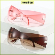 YVE Sun Glasses Fashion Shades Futuristic Hip Hop Rimless