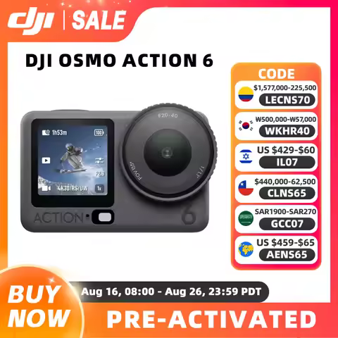 DJI Osmo Action 6 Camera All-New 1/1.1-Inch Square Sensor Action Camera Ultra-HD 8K Video Ultra-HD 8