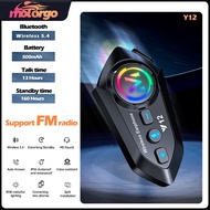 Wireless Hands-free Motorcycle Helmet Headset - Y10/Y12 Bluetooth 5.3 with Voice Control, Waterproof