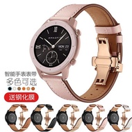 สายหนังสำหรับ Xiaomi Huami Amazfit GTR สายรัดข้อมือสายนาฬิกาสมาร์ทขนาด42มม. 47มม. สายรัดข้อมือผีเสื้อโลหะ22มม. 20มม. twzhvj